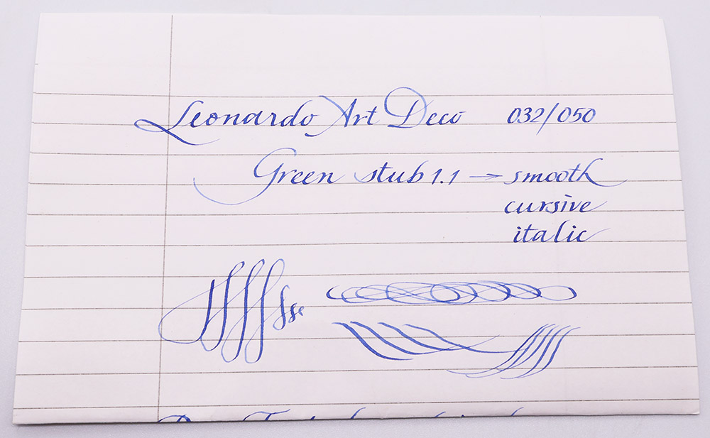 Leonardo Momento Zero Grande LE Art Deco Fountain Pen Green Ebonite